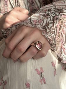 Pink Sapphire Cushion Ring - Image 7