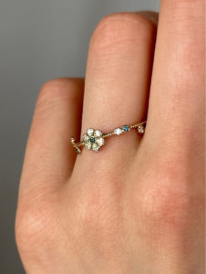 Flower Cluster Diamond Ring - Image 5