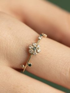 Flower Cluster Diamond Ring - Image 7