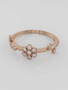 Flower Cluster Diamond Ring - Image 3