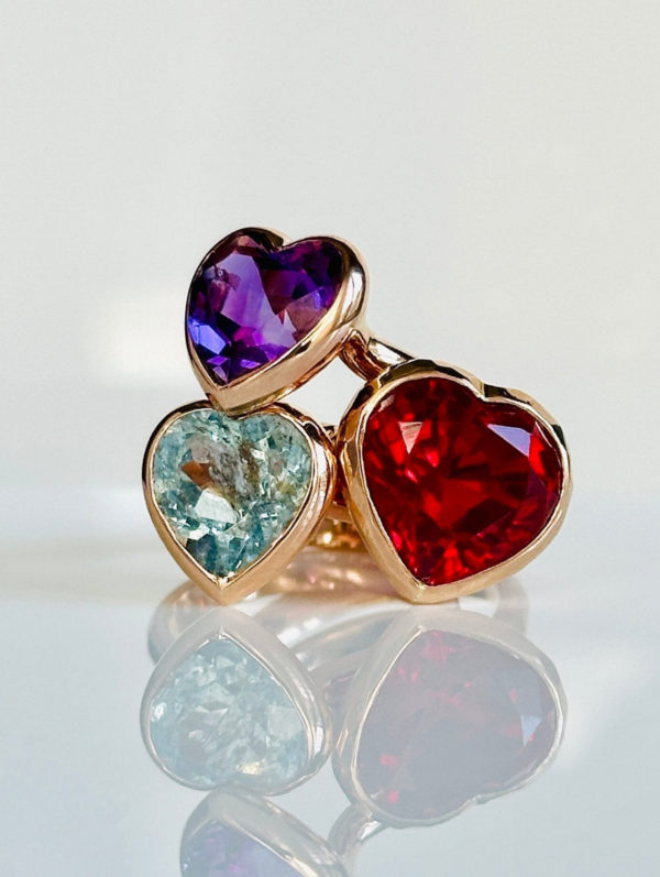 Amethyst Heart Ring