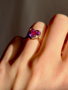 Amethyst Heart Ring - Image 6