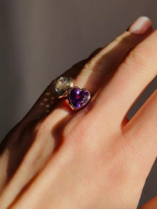 Amethyst Heart Ring - Image 7