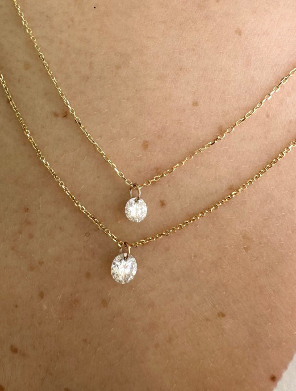 Solitaire Floating Diamond Necklace