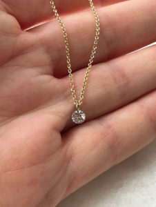 Solitaire Floating Diamond Necklace - Image 5