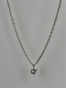 Solitaire Floating Diamond Necklace - Image 6