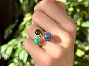 Blue Tourmaline Large Sphere Ring - Image 4