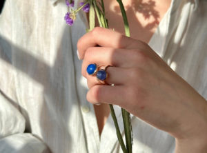 Blue Tourmaline Large Sphere Ring - Image 5