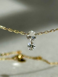 Two Diamonds Pendant Necklace - Image 2