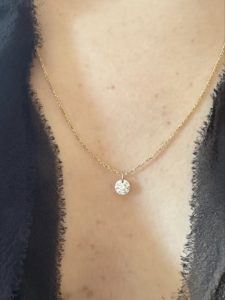 Solitaire Floating Diamond Necklace - Image 7