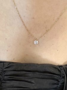 Solitaire Floating Diamond Necklace - Image 8