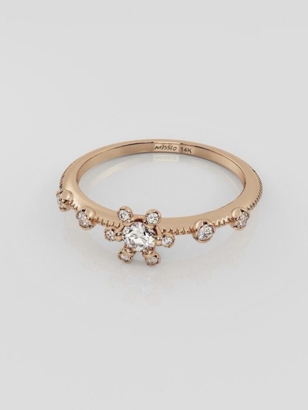 Flower Cluster Diamond Ring