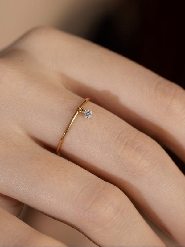 Floating Pierced Diamond Band Ring